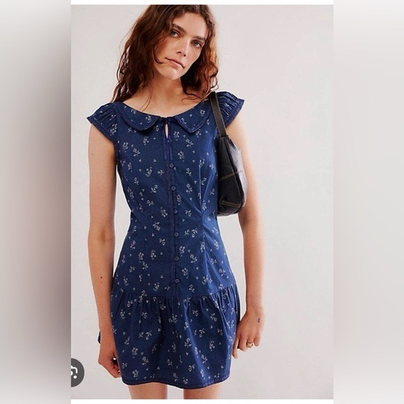 Nwot free people beasley Floral mini Dress
